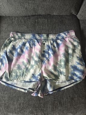 Victoria's Secret Tie-Dye Lounge Shorts in Blue, Pink & Green